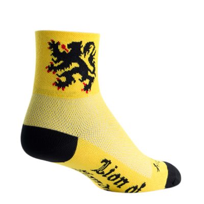NEW DEFEET LION OF FLANDERS Socks 4 pack yellow Small S Yellow Neon Black White 